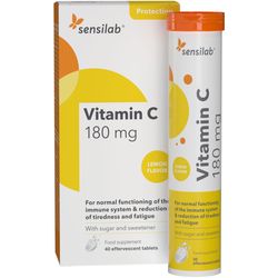 Vitamín C 180 mg v šumivých tabletách s citrónovuo příchutí. 40 šumivých tablet