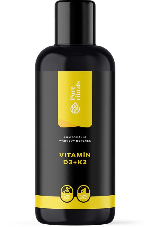 Pure rituals lipozomální Vitamín D3+K2 MK-7, 200 ml