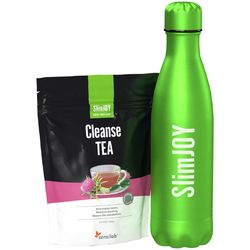 Cleanse TEA + láhev ZDARMA |100% přírodní detoxikační čaj, který eliminuje toxiny, snižuje nadýmání a posiluje metabolismus | 20 sáčků na 20 dní