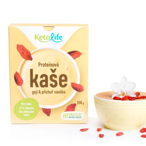 KetoDiet CZ s.r.o. Proteinová kaše - Goji a příchuť vanilka (5 porcí)