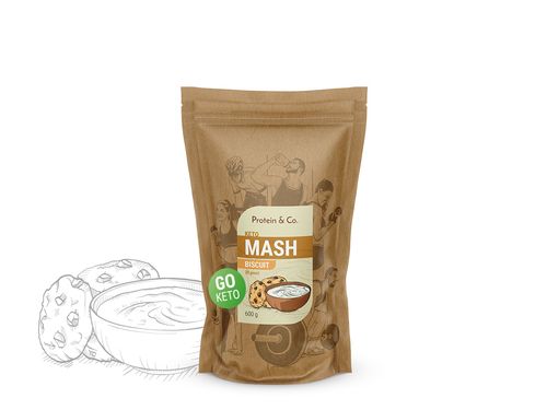 Protein&Co. Keto mash – proteinová dietní kaše Váha: 600 g, Příchuť: Pistácie