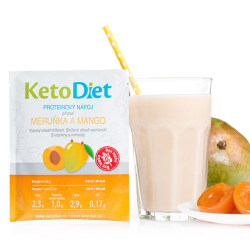 KetoDiet CZ s.r.o. Proteinový nápoj příchuť meruňka a mango (7 porcí)
