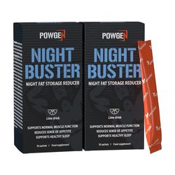 Night Buster | 1+1 ZDARMA | Nápoj pro redukci a spalování tuku během spánku | 2x 10 sáčků na 20 dní | PowGen