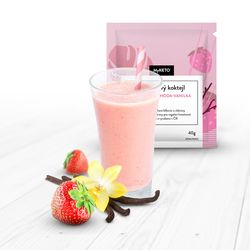 MyKETO Proteinový koktejl s příchutí jahoda-vanilka 20×40g
