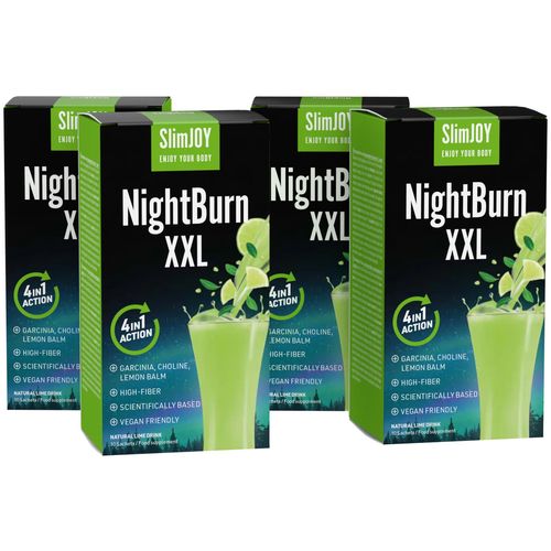 NightBurn XXL| 1+3 ZDARMA | Spalovač tuků, který spaluje tuk během spánku | Akce 4 v 1 | Bez kofeinu | 4x 10 sáčků | SlimJOY