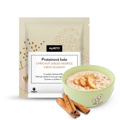 MyKETO Proteinová kaše jablko-skořice s beta-glukany, 5 porcí