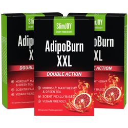 AdipoSlim XXL | 1+2 ZDARMA | Hubnutí břicha | O 30% silnější receptura | Program na 3 měsíce | 3x 30 kapslí | SlimJOY