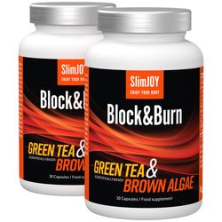 Block & Burn 1+1 ZDARMA| 2 v 1: blokátor a spalovač tuků pro dvojí účinek ničení tuků | 2x 30 kapslí | SlimJOY
