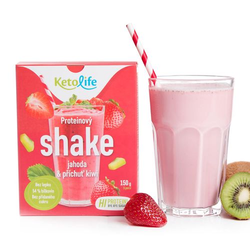 KetoDiet CZ s.r.o. Proteinový shake - Jahoda a příchuť kiwi (5 porcí)