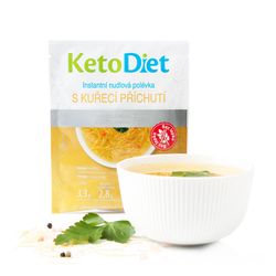 KetoDiet Proteinová polévka kuřecí s nudlemi (7 porcí) - 100% česká keto dieta