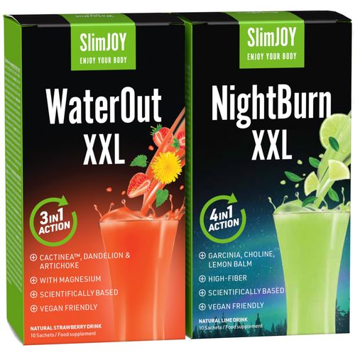 10denní Hubnutí [DEN i NOC] | S nejlepším odvodňovacím přípravkem WaterOut a nočním spalovačem tuků NightBurn | 10denní program | SlimJOY