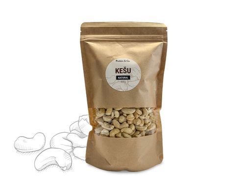 Protein&Co. Kešu pražené nesolené Váha: 500g