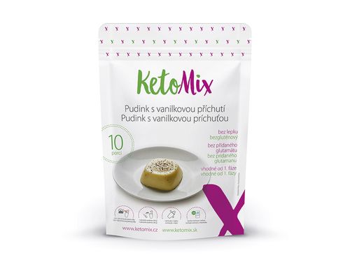 KetoMix Proteinový pudink s vanilkovou příchutí (10 porcí) 300 g