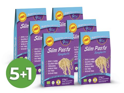 Výhodný balíček konjakových špaget Slim Pasta v nálevu 5+1 zdarma