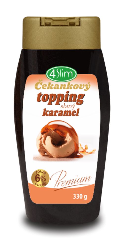 4Slim Čekankový topping slaný karamel 330 g