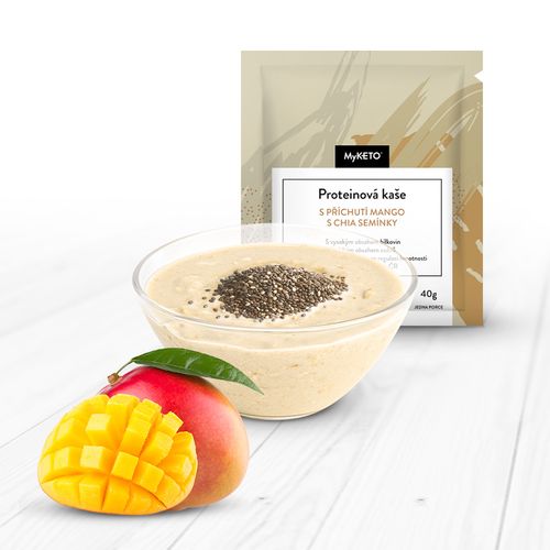 MyKETO Proteinová kaše s příchutí mango s chia semínky 5×40g