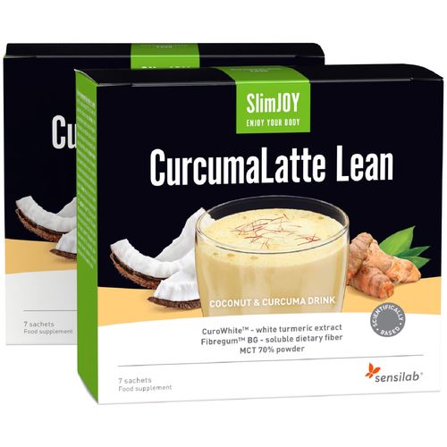 CurcumaLatte Lean | 1+1 ZDARMA | Kurkuma latte: Imunita. Hubnutí. Detox. | 2x 7 sáčků | SlimJOY