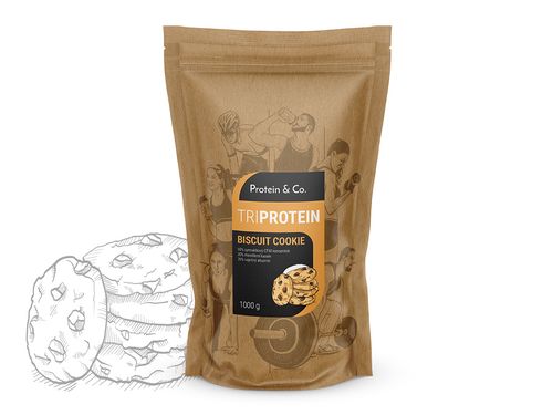 Protein&Co. TriBlend – protein MIX 3 kg Příchuť 1: Pistachio dessert, Příchuť 2: Biscuit cookie, Příchuť 3: Pistachio dessert