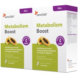 Metabolism Boost 1+1 ZDARMA | Zrychlení metabolismu | S hnědou řasou a papájou | Kúra na 2 měsíce | 60 kapslí | Sensilab