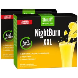 NightBurn XXL (citronová příchuť) | 1+1 ZDARMA | Spalovač tuků, který spaluje tuk během spánku | Bez kofeinu | 20denní program | 2x 10 sáčků | SlimJOY