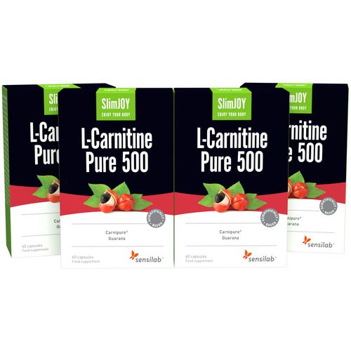 L-Carnitine Pure 500 1+3 ZDARMA: spalovač tuku s nejčistším l-karnitinem švýcarské kvality. Obsahuje 4x 60 kapslí na 4 měsíce.