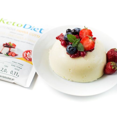 KetoDiet Proteinová panna cotta s příchutí smetany a vanilky (7 porcí) - 100% česká keto dieta