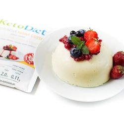 KetoDiet Proteinová panna cotta s příchutí smetany a vanilky (7 porcí) - 100% česká keto dieta