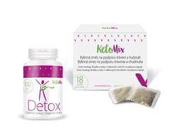 KetoMix Detox balíček – Detox kapsle + Bylinná kúra na podporu trávení a hubnutí – sáčky