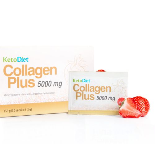 KetoDiet CZ s.r.o. KetoDiet Collagen Plus 5000 mg - příchuť jahoda
