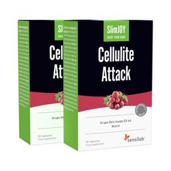 Cellulite Attack | 1+1 ZDARMA | Trojitý účinek pro přírodní odstranění celulitidy s extraktem z hroznů | 2x 30 kapslí na 2 měsíce | SlimJOY