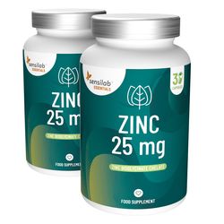 Essentials Zinek 25 mg. 60 kapslí. Vysoce dávkovaný doplněk stravy chelátového zinku. 100% veganský | Sensilab