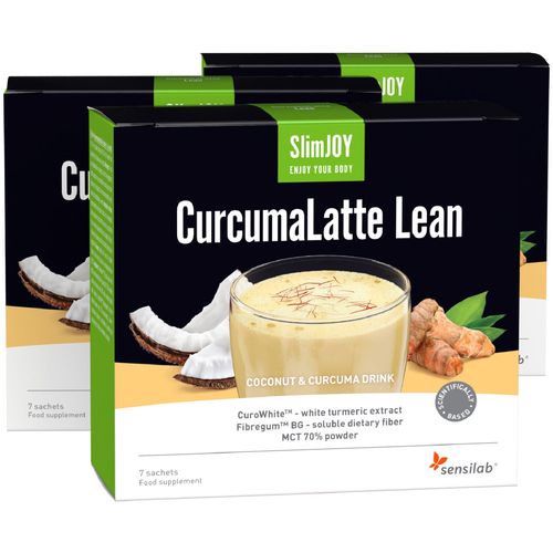 3x CurcumaLatte Lean | Kurkuma latte: Imunita. Hubnutí. Detox. | 3x 7 sáčků | SlimJOY