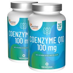 Essentials Koenzym Q10 100 mg. 60 kapslí. Vysoce dávkovaný doplněk Q10. 100% veganský. Dodávka na 2 měsíce | Sensilab