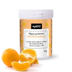 MyKETO Nápoj s proteinem s příchutí pomeranč 3× Nápoj s proteinem (velké cenové zvýhodnění)