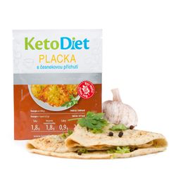 KetoDiet Proteinová placka s česnekovou příchutí (7 porcí) - 100% česká keto dieta