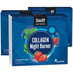 Collagen Night Burner 1+2 ZDARMA | Noční spalování tuků a posílení kolagenu = méně kil a méně vrásek | S hydrolyzovaným kolagenem | SlimJOY