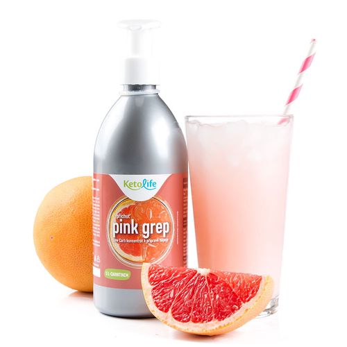 KetoLife Low Carb sirup – příchuť pink grep (500 ml) - 100% česká keto dieta