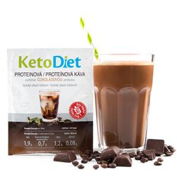 KetoDiet Proteinová ledová káva s čokoládovou příchutí (7 porcí) - 100% česká keto dieta