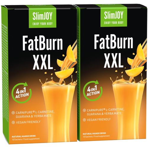 FatBurn XXL | 1+1 ZDARMA | Termogenní spalovač tuků 3 v 1: 1 000 mg L-karnitinu, 1 000 mg yerba mate a 700 mg guarany | 20denní program | SlimJOY