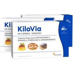 KiloVia 1+2 ZDARMA - kapsle na hubnutí. Stejné porce, polovina kalorií! 90 kapslí | Sensilab