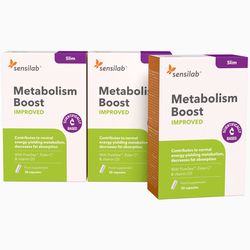 Metabolism Boost | Zrychlení metabolismu | S hnědou řasou a papájou | Kúra na 3 měsíce | 3x 30 kapslí | Sensilab