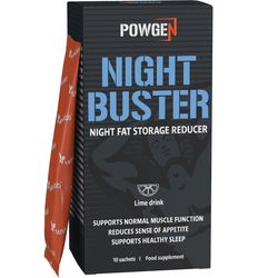 Night Buster: nápoj pro redukci a spalování tuku během spánku. Obsahuje 10 sáčků na 10 dní.