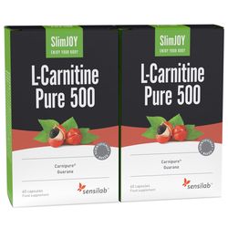 L-Carnitine Pure 500 1+1 ZDARMA: spalovač tuku s nejčistším l-karnitinem švýcarské kvality. Obsahuje 2x 60 kapslí na 60 dní.