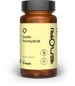 Enori Kreatin Monohydrát, Creapure, 90 kapslí