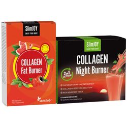 Slim DUO s KOLAGENEM [15denní program]: Collagen Fat Burner + Collagen Night Burner = Sbohem tuku, sbohem vrásky | SlimJOY