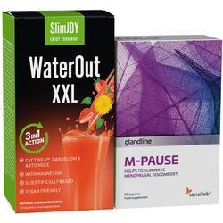 M-PAUSE Slim | Účinná pomoc v boji s příznaky menopauzy a zadržovaním vody | 30 kapslí + 10 sáčků. | Sensilab