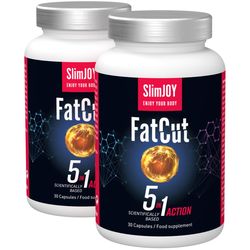 Kapsle na spalování tuků 5 v 1 FatCut dvojbalení (30denní program) | 5 složek na spalování tuků | SlimJOY