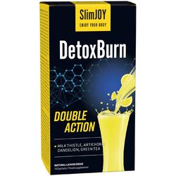 DetoxBurn - nápoj na hubnutí a detox organismu | Vhodné pro vegany | Citronová chuť | 10 sáčků | SlimJOY