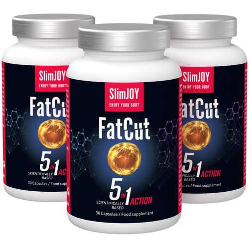Kapsle na spalování tuků 5 v 1 FatCut trojbalení (45denní program) | 5 složek na spalování tuků | SlimJOY