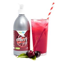 KetoLife Low Carb sirup – příchuť cherry (500 ml) - 100% česká keto dieta